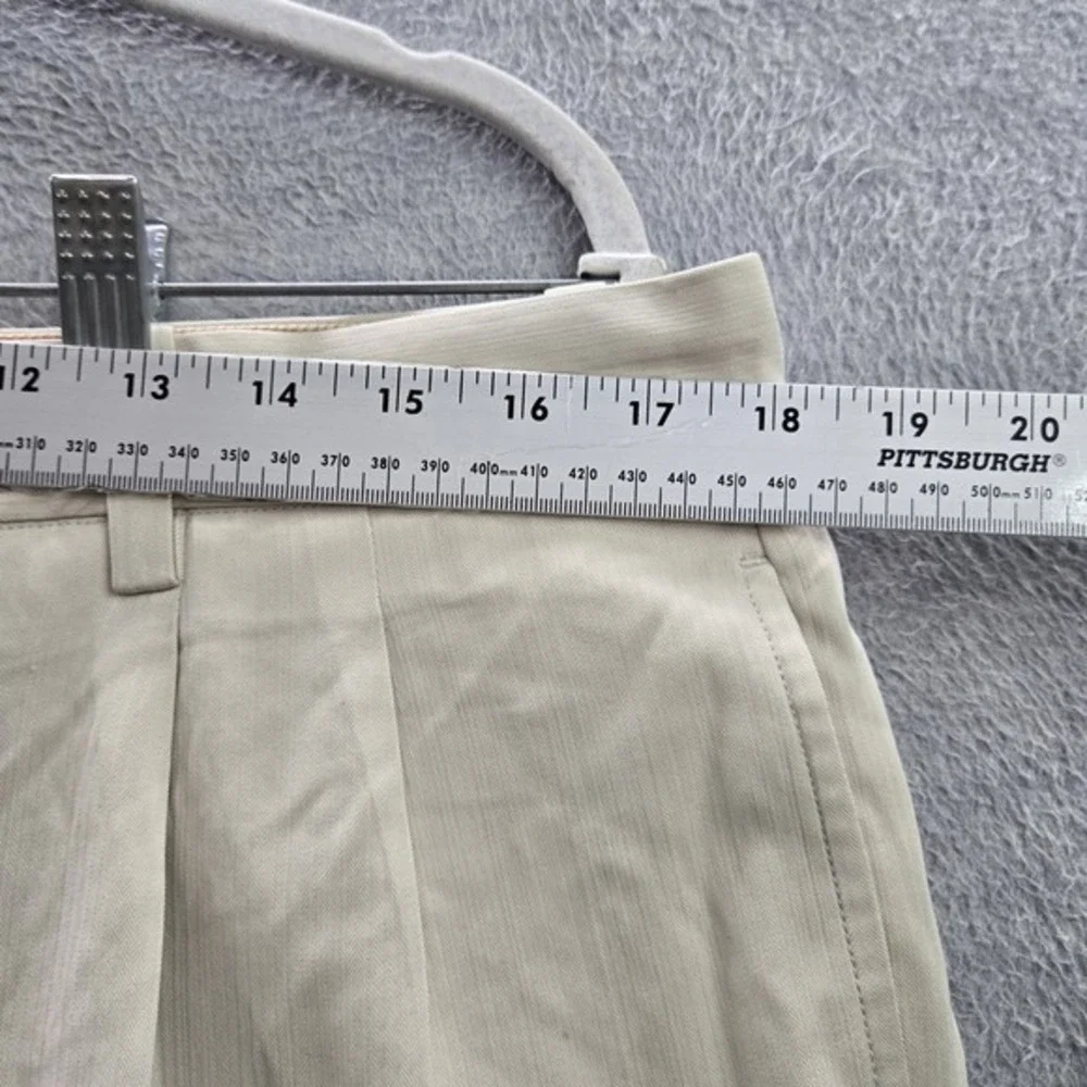 Tommy Bahama Men Pants 35X32 Beige Rayon Silk Pleated‎ 30
